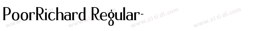 PoorRichard Regular字体转换